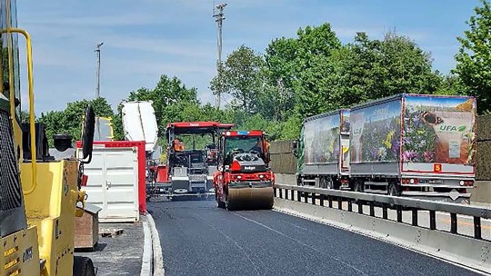  A6 Ostring – Muri Belagseinbau 