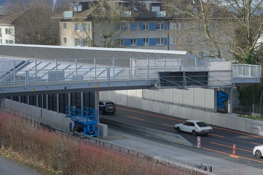  A6 Ostring Fussgängerpasserelle 